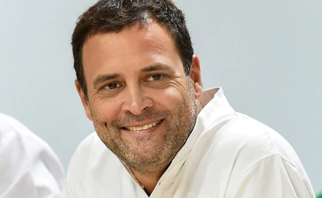 Rahul Gandhi greets people on Constitution Day