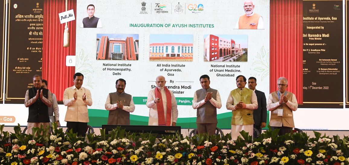 Hon’ble PM Inaugurates NBCC built All India Institute of Ayurveda, Goa