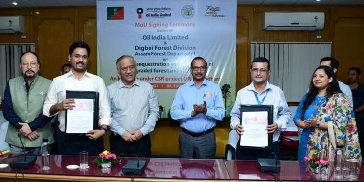 OIL signs MoU for Carbon sequestration and restoration of degraded forest land in Digboi
